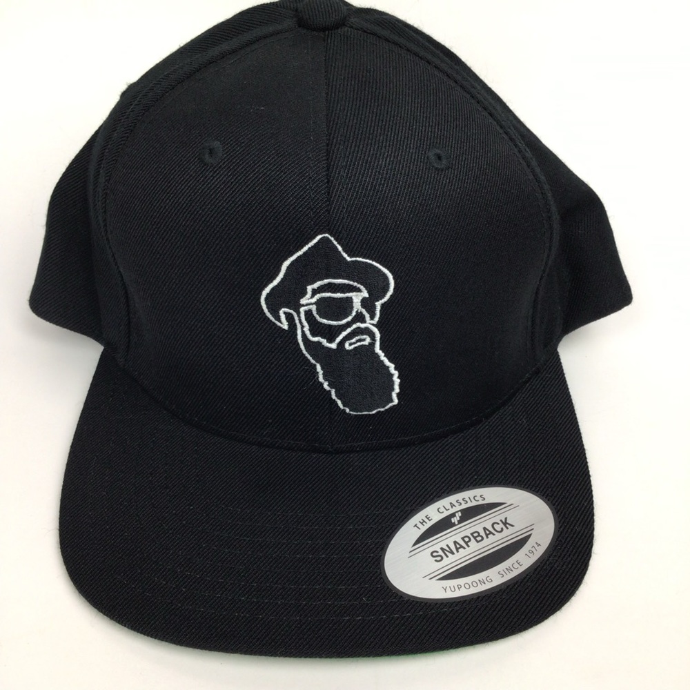 Real Bearded Men black snapback hat baseball cap The Classics Wool Blend.